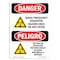Signmission OSHA Sign, Radio Frequency Radiation Hazard Area, 24in X 18in Rigid Plastic, 18" W, 24" H, Spanish OS-DS-P-1824-VS-1688 - alternate 1